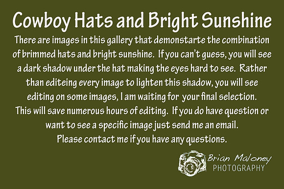Cowboy Hats and Bright Sunshine